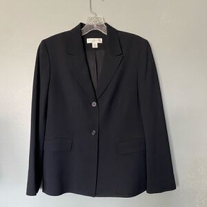 Petite Sophisticate stretch Blazer Wool Blend Black Lined 8